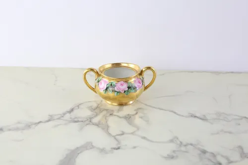 Gold and Floral Dish