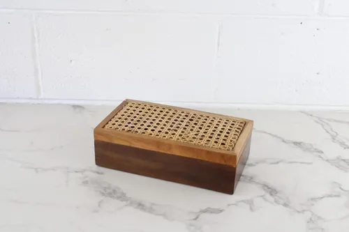 Cane Wood Box