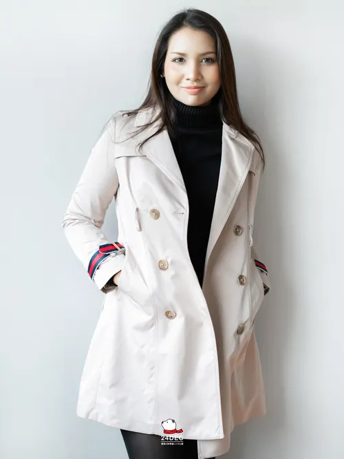 เช่าเสื้อเทรนช์โค้ท หญิง รุ่น PIER สี ครีม