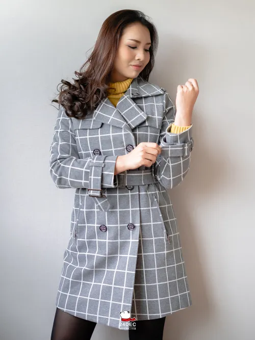 เช่าเสื้อโค้ท หญิง รุ่น ARIES สี เทา