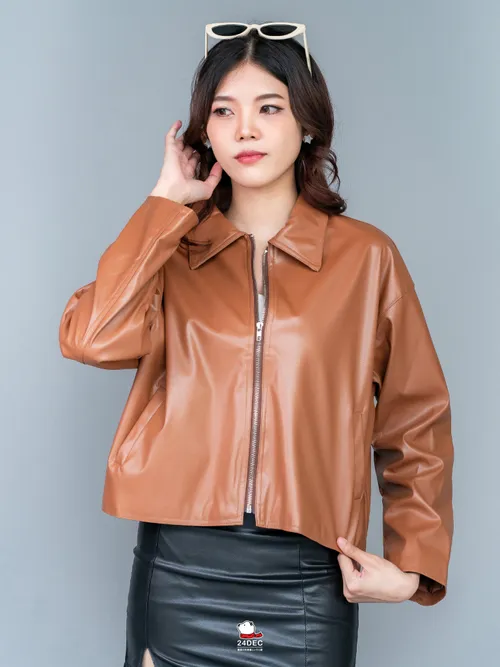 เช่าเสื้อแจ็คเก็ต หญิง รุ่น QUINN สี น้ำตาล