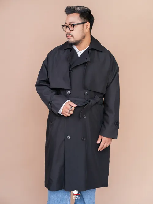 เช่าเสื้อเทรนช์โค้ท ชาย รุ่น VESSEL สี ดำ