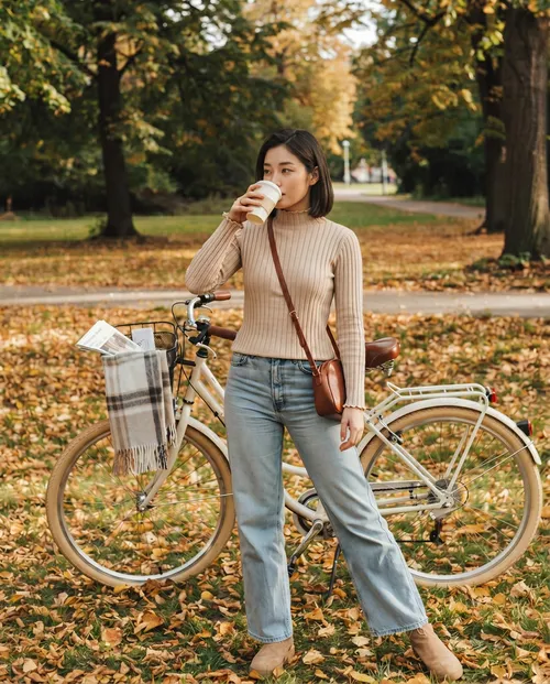 เช่าเสื้อคอเต่า หญิง รุ่น NARA สี ครีม