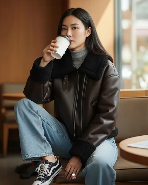 เช่าเสื้อแจ็คเก็ต หญิง รุ่น RYUJIN สี น้ำตาล