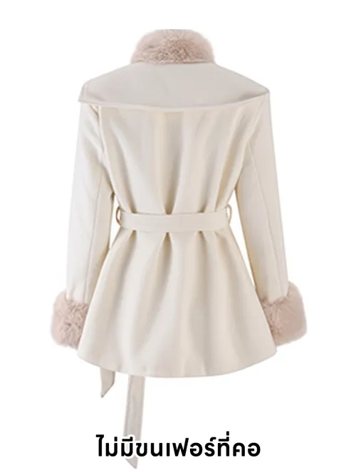 เช่าเสื้อโค้ท หญิง รุ่น FURONG สี ขาว