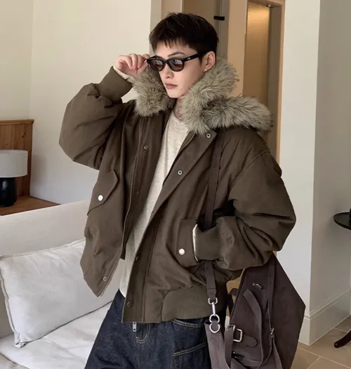 เช่าเสื้อกันหนาว ชาย รุ่น BROTHER สี น้ำตาล