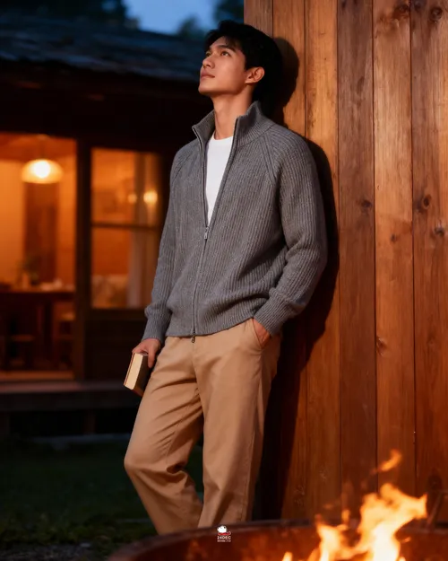 เช่าเสื้อคาร์ดิแกน ชาย รุ่น SENDAI สี เทา