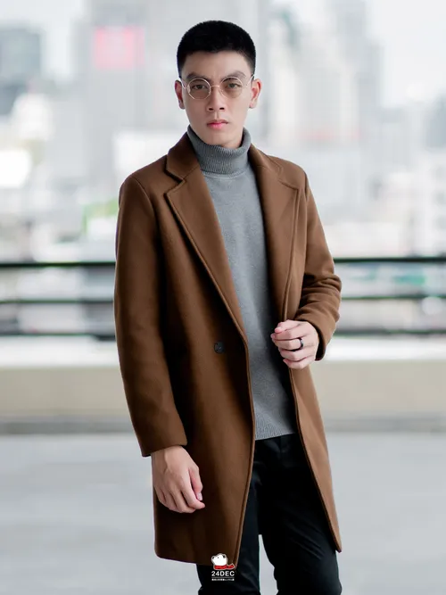 เช่าเสื้อโค้ท ชาย รุ่น ZEUS สี น้ำตาล