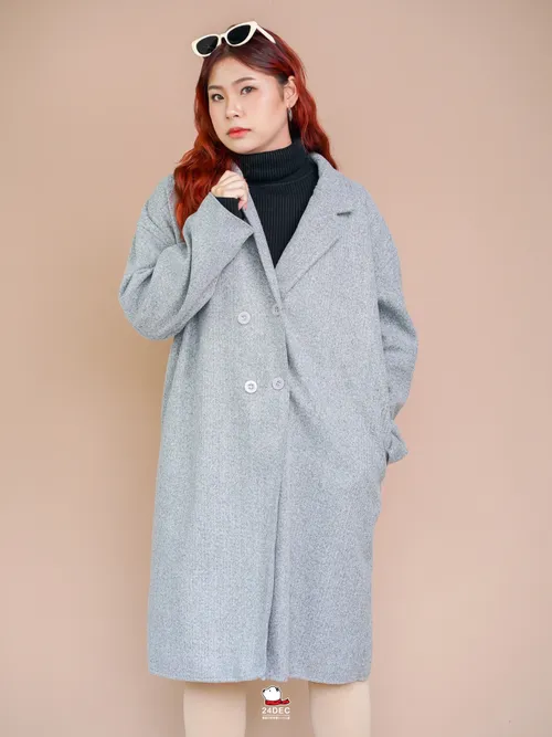 เช่าเสื้อโค้ท หญิง รุ่น LANA สี เทา 