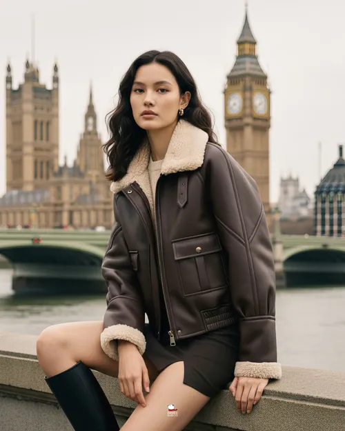 เช่าเสื้อแจ็คเก็ต หญิง รุ่น YEJI สี น้ำตาล