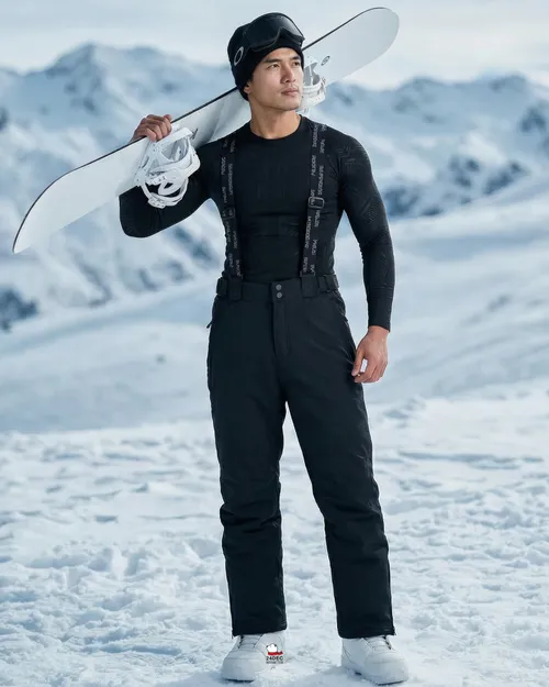 เช่ากางเกงสกี ชาย รุ่น PANORAMA สี ดำ 