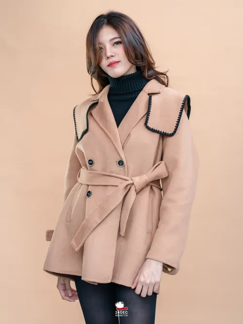เช่าเสื้อโค้ท หญิง รุ่น NAMSAN สี น้ำตาล