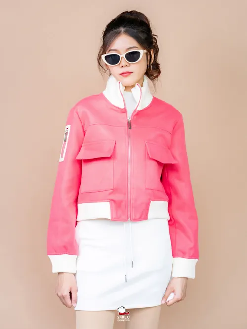 เช่าเสื้อแจ็คเก็ต หญิง รุ่น YOLANDA สี ชมพู