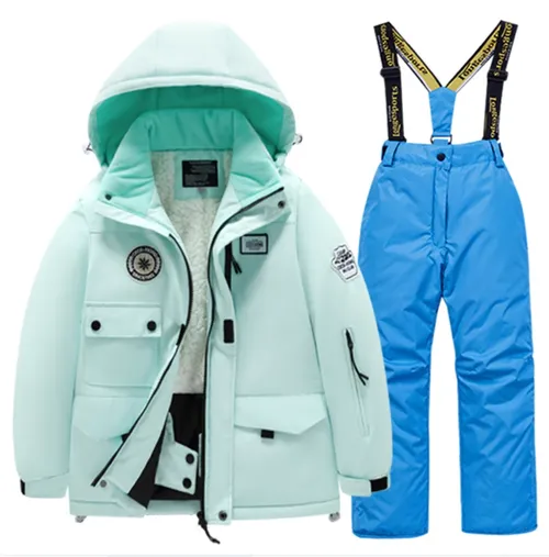 เช่าชุดสกี (เสื้อ+กางเกง) เด็ก รุ่น MANILA สี เขียว