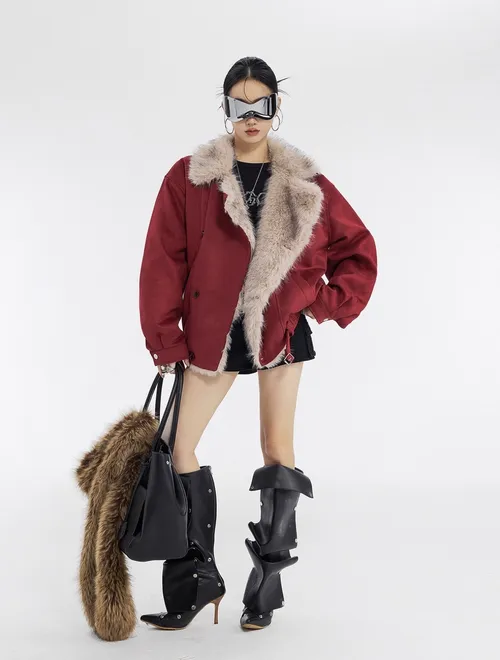 เช่าเสื้อแจ็คเก็ต หญิง รุ่น AKIHABARA สี แดง