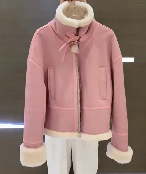 เช่าเสื้อแจ็คเก็ต หญิง รุ่น AUGUST สี ชมพู