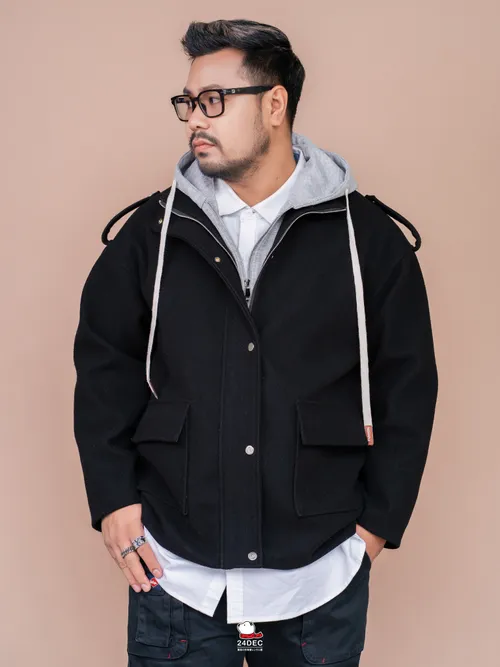 เช่าเสื้อโค้ท ชาย รุ่น DARWIN สี ดำ