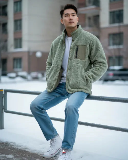 เช่าเสื้อแจ็คเก็ต ชาย รุ่น SAJA สี เขียว