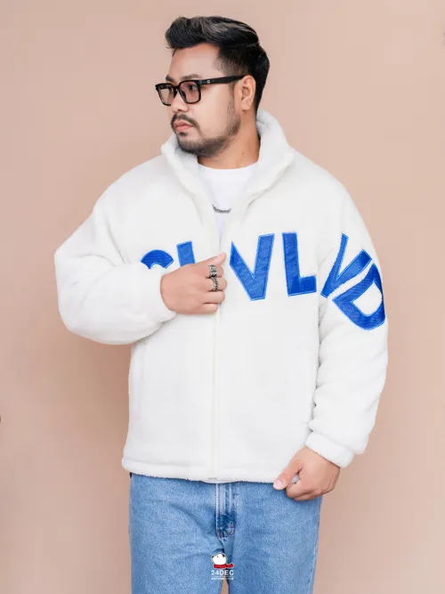 เช่าเสื้อแจ็คเก็ต ชาย รุ่น NOOB สี ขาว