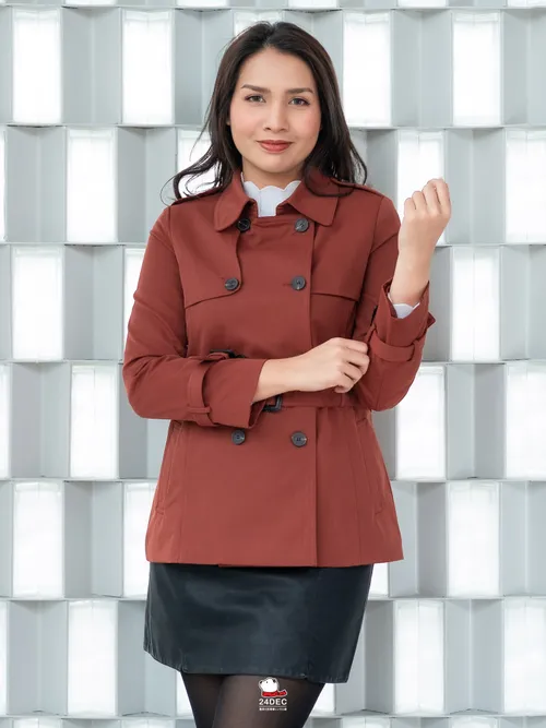 เช่าเสื้อเทรนช์โค้ท หญิง รุ่น WEPLAY สี ส้ม