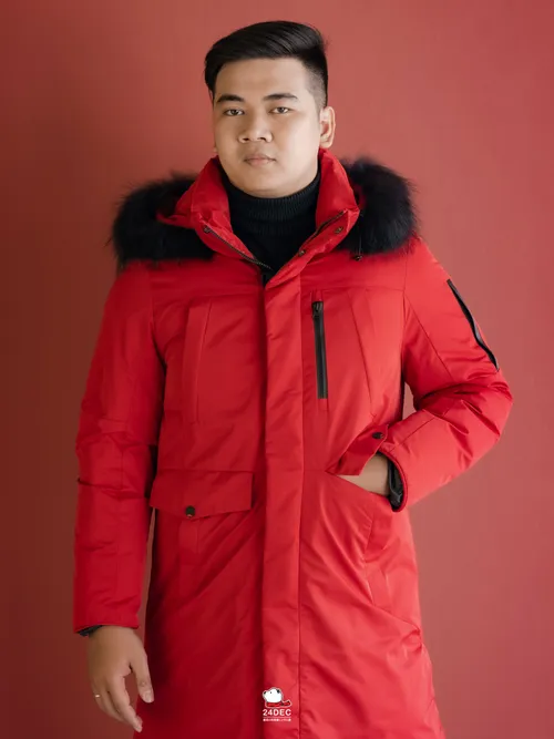 เช่าเสื้อกันหนาว ชาย รุ่น QUANTUM สี แดง