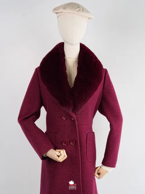 เช่าเสื้อโค้ท หญิง รุ่น ZION สี แดงเรดไวน์