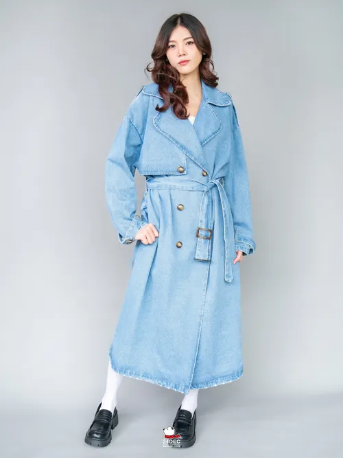 เช่าเสื้อเทรนช์โค้ท หญิง รุ่น NADIA สี น้ำเงิน
