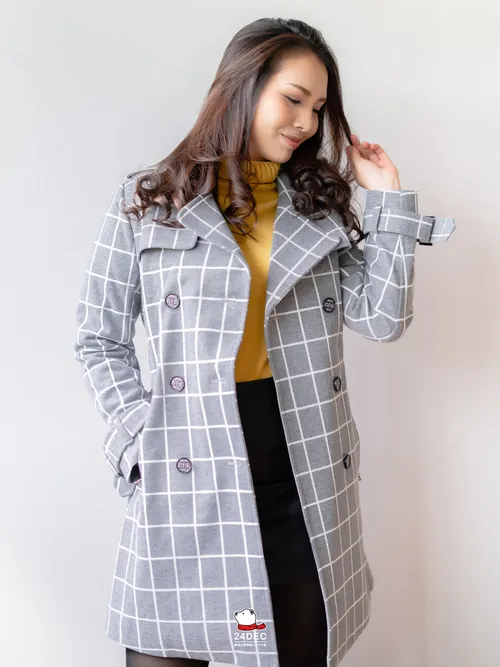 เช่าเสื้อโค้ท หญิง รุ่น ARIES สี เทา