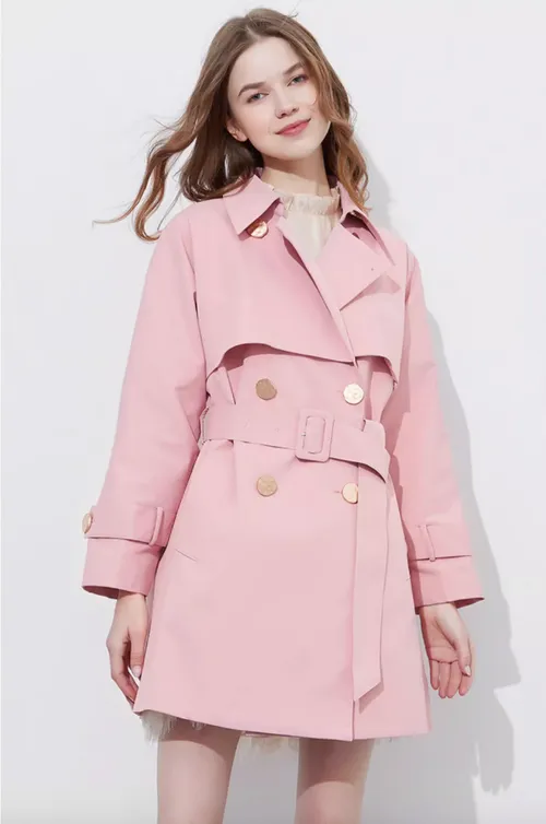 เช่าเสื้อเทรนช์โค้ท หญิง รุ่น KERENSA สี ชมพู