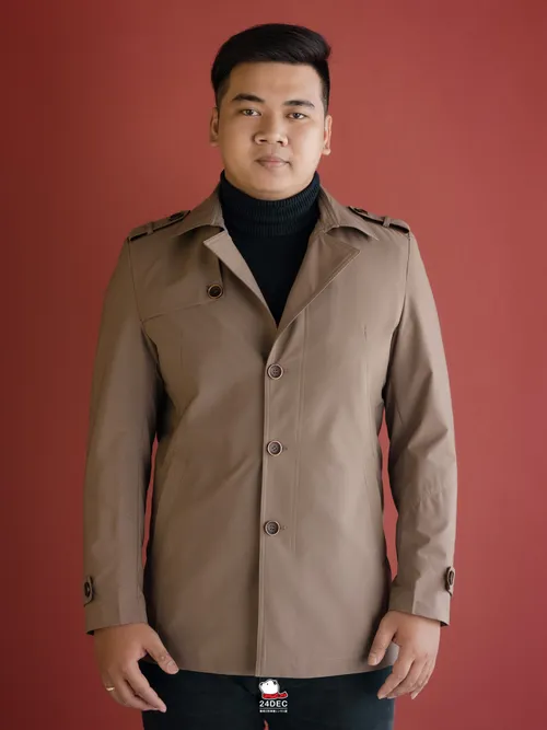 เช่าเสื้อเทรนช์โค้ท ชาย รุ่น FAREWELL สี น้ำตาล