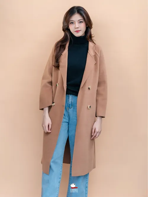 เช่าเสื้อโค้ท หญิง รุ่น LANA สี น้ำตาล