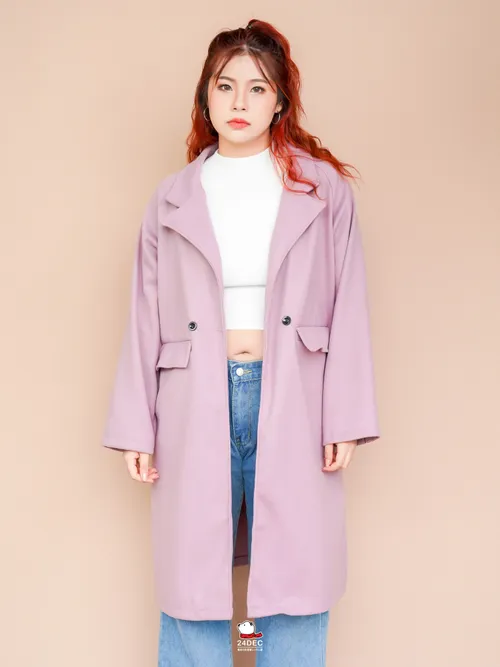 เช่าเสื้อโค้ท หญิง รุ่น CHACHACHA สี ม่วง