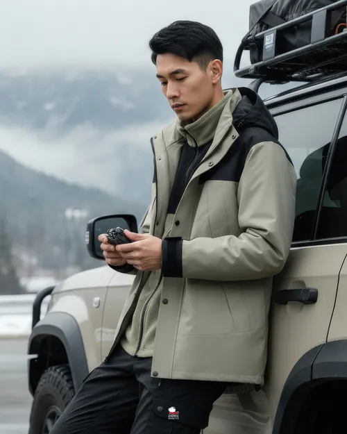 เช่าเสื้อกันหนาว ชาย รุ่น YILAN สี เขียว