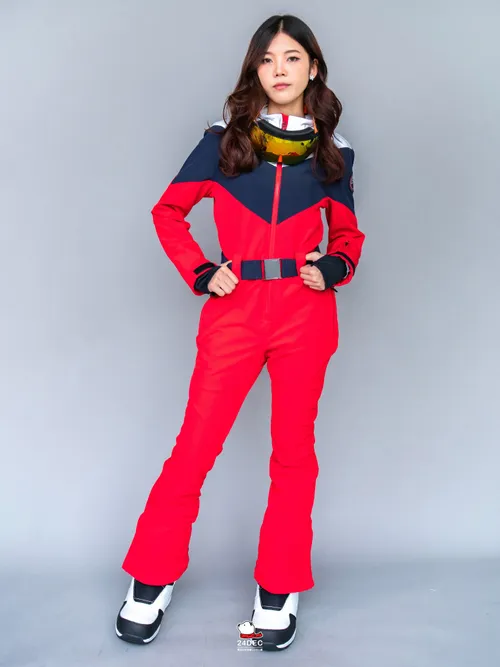 เช่าชุดสกี (เสื้อ+กางเกง) หญิง รุ่น MARMOT สี แดง