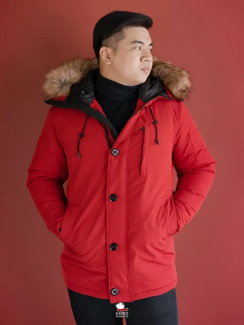 เช่าเสื้อกันหนาว ชาย รุ่น EAGLE สี แดง