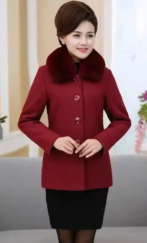 เช่าเสื้อโค้ท หญิง รุ่น HELEN สี แดง