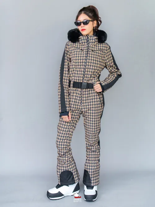 เช่าชุดสกี (เสื้อ+กางเกง) หญิง รุ่น ANDERMATT สี น้ำตาล 