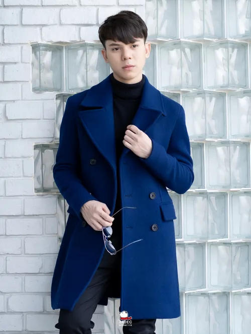 เช่าเสื้อโค้ท ชาย รุ่น CUSTOM สี น้ำเงิน