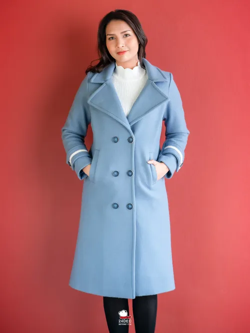 เช่าเสื้อโค้ท หญิง รุ่น SORA สี ฟ้า