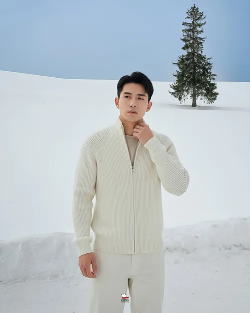 เช่าเสื้อคาร์ดิแกน ชาย รุ่น SENDAI สี ขาว