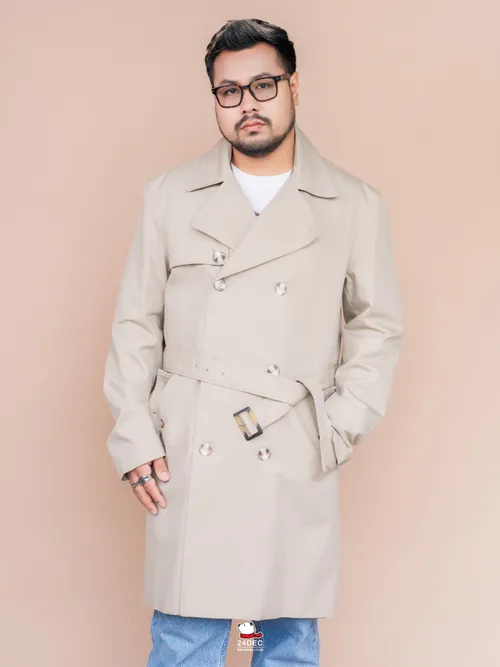 เช่าเสื้อเทรนช์โค้ท ชาย รุ่น MYSELF สี น้ำตาล