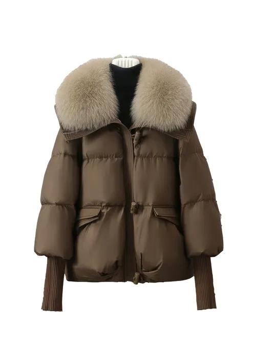 เช่าเสื้อกันหนาว หญิง รุ่น KAMIKOCHI สี น้ำตาล