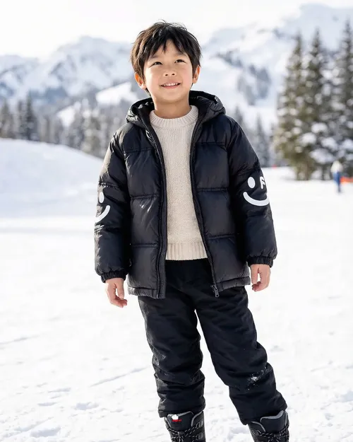 เช่าเสื้อกันหนาว เด็ก รุ่น BEAM สี ดำ