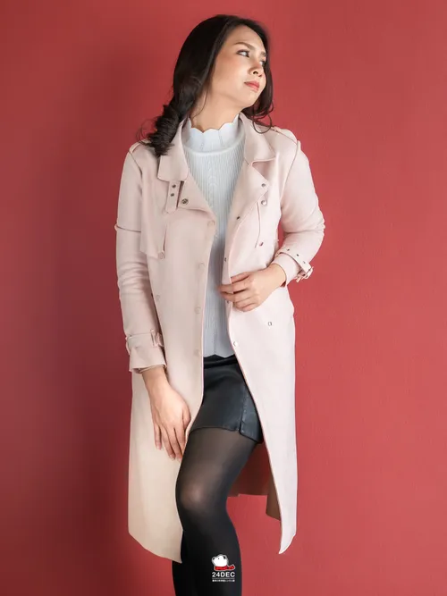 เช่าเสื้อเทรนช์โค้ท หญิง รุ่น TIFFANY สี ชมพู 