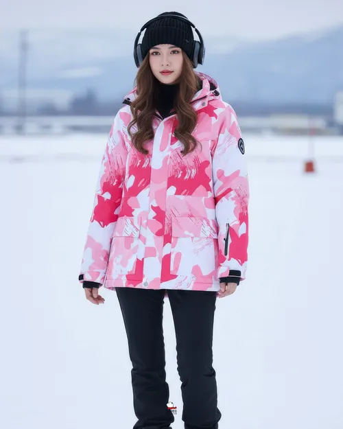 เช่าเสื้อสกี หญิง รุ่น FRESNO สี ชมพู