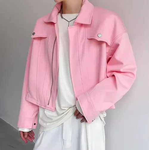 เช่าเสื้อแจ็คเก็ต ชาย รุ่น STORY สี ชมพู 