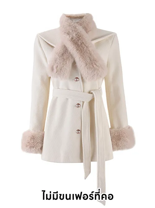 เช่าเสื้อโค้ท หญิง รุ่น FURONG สี ขาว