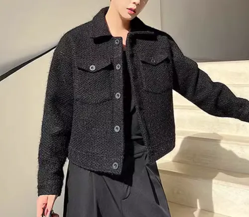 เช่าเสื้อแจ็คเก็ต ชาย รุ่น ELIO สี ดำ