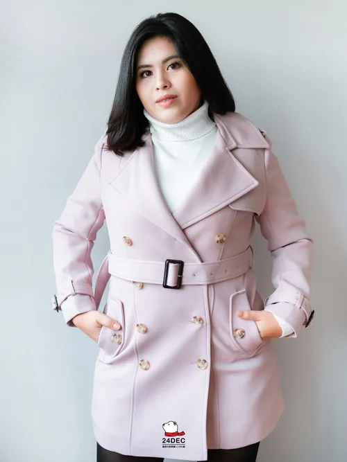 เช่าเสื้อเทรนช์โค้ท หญิง รุ่น SISTAR สี ชมพู
