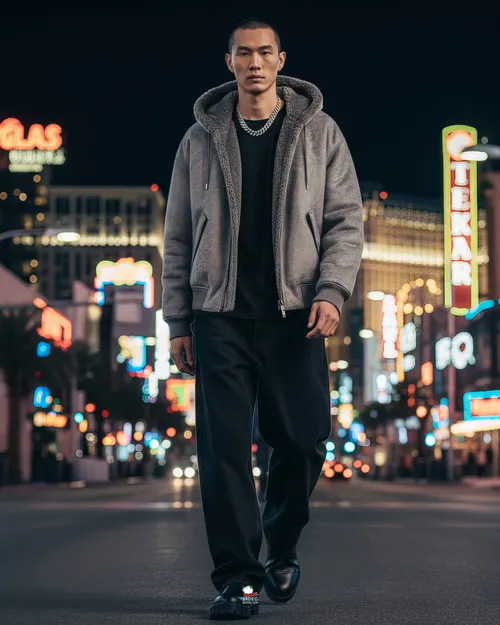 เช่าเสื้อแจ็คเก็ต ชาย รุ่น FATE สี เทา